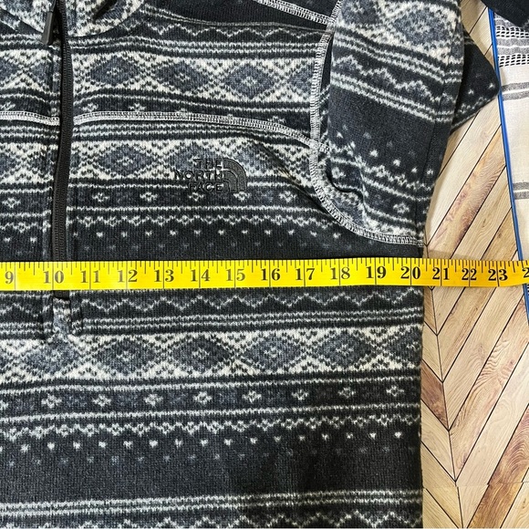 The North Face Fleece Fair Isle Print Quarter Zip Pullover Nordic Alpine Small - Picture 6 of 8